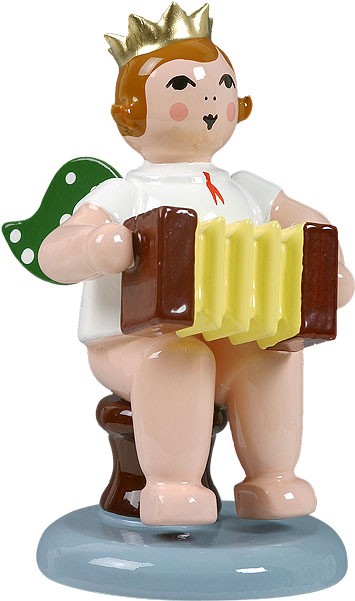 Ellmann Engel mit Harmonika, sitzend, mit Krone Ellmann Engel mit Harmonika, sitzend, mit Krone