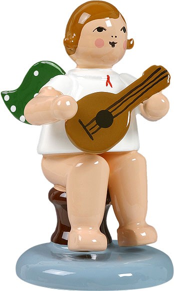 Ellmann Engel mit Mandoline, sitzend, ohne Krone Ellmann Engel mit Mandoline, sitzend, ohne Krone