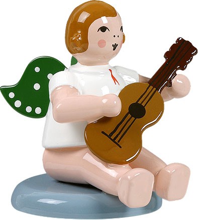 Ellmann Engel mit Gitarre, flach sitzend, ohne Krone Ellmann Engel mit Gitarre, flach sitzend, ohne Krone