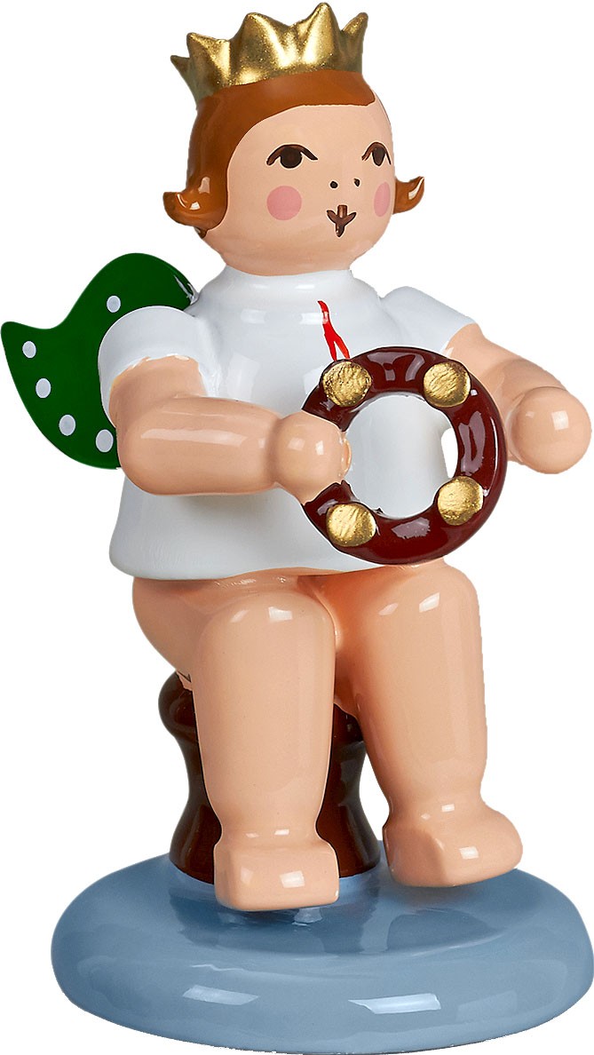 Ellmann Engel mit Schellenring, sitzend, mit Krone Ellmann Engel mit Schellenring, sitzend, mit Krone