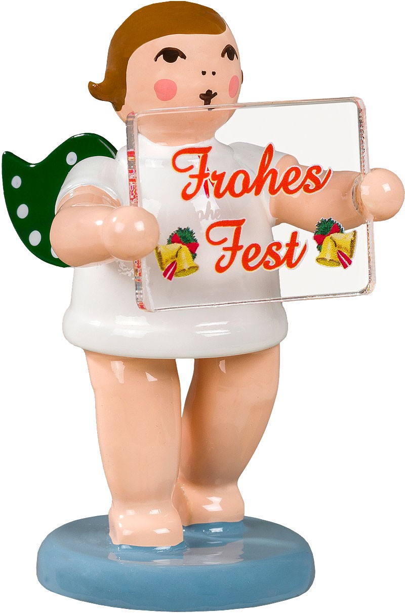 Ellmann Adventengel mit Weihnachtsschild - Frohes Fest, ohne Krone Ellmann Adventengel mit Weihnachtsschild - Frohes Fest, ohne Krone