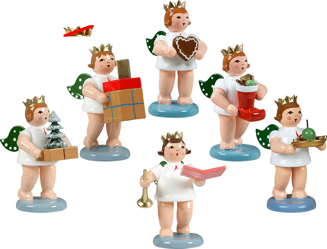 Ellmann Geschenkeengel, 6-teilig - ohne Krone Ellmann Geschenkeengel, 6-teilig - ohne Krone