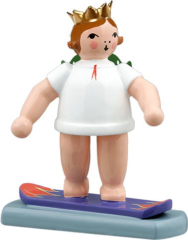 Ellmann Weihnachtsengel mit Snowboard, mit Krone Ellmann Weihnachtsengel mit Snowboard, mit Krone