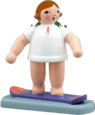 Ellmann Weihnachtsengel mit Snowboard, ohne Krone Ellmann Weihnachtsengel mit Snowboard, ohne Krone