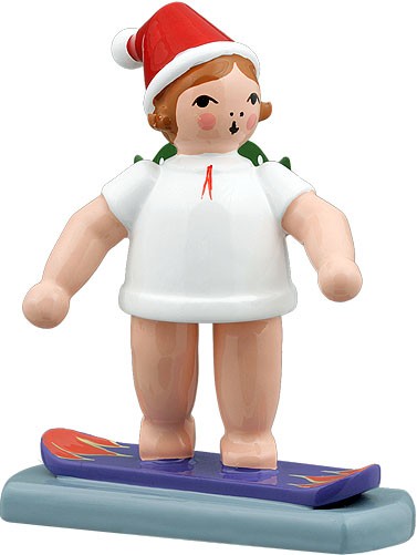 Ellmann Weihnachtsengel mit Snowboard, mit Mütze Ellmann Weihnachtsengel mit Snowboard, mit Mütze
