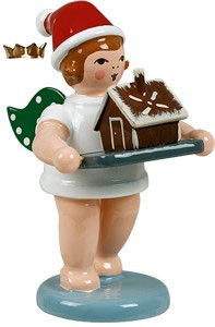 Ellmann Weihnachtsengel mit Pfefferkuchenhaus, mit Krone Ellmann Weihnachtsengel mit Pfefferkuchenhaus, mit Krone