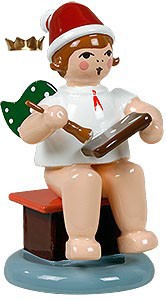 Ellmann Weihnachtsengel mit Pfefferkuchen - sitzend, mit Krone Ellmann Weihnachtsengel mit Pfefferkuchen - sitzend, mit Krone