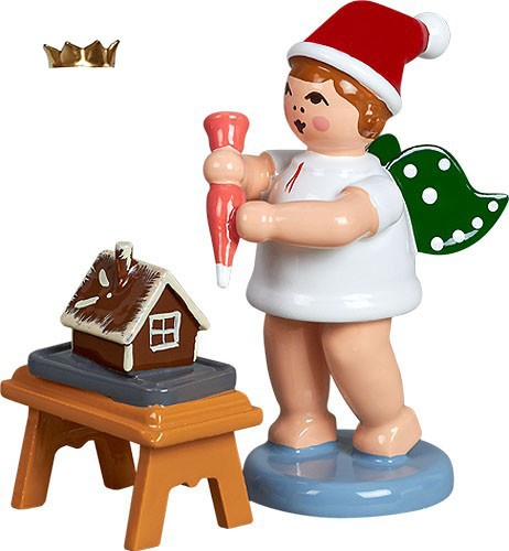 Ellmann Weihnachtsengel mit Tortenspritze und Pfefferkuchenhaus mit-Krone Ellmann Weihnachtsengel mit Tortenspritze und Pfefferkuchenhaus mit-Krone