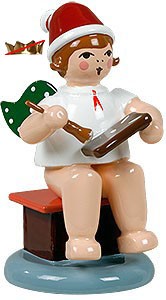 Ellmann Weihnachtsengel mit Pfefferkuchen - sitzend, ohne Krone Ellmann Weihnachtsengel mit Pfefferkuchen - sitzend, ohne Krone