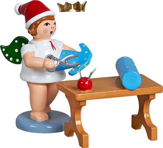 Ellmann Weihnachtsengel mit Schere und Schneidertisch, mit Krone Ellmann Weihnachtsengel mit Schere und Schneidertisch, mit Krone