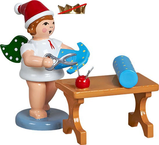Ellmann Weihnachtsengel mit Schere und Schneidertisch, ohne Krone Ellmann Weihnachtsengel mit Schere und Schneidertisch, ohne Krone