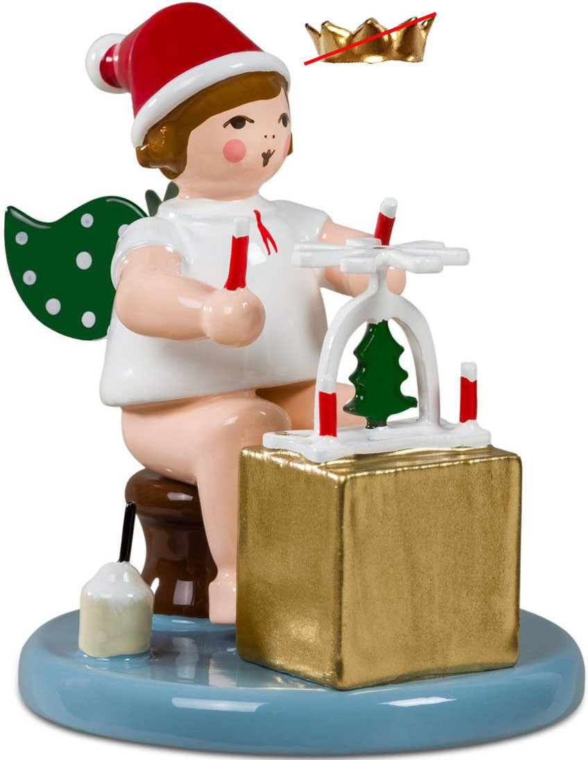 Ellmann Weihnachtsengel sitzend mit Pyramide, ohne Krone Ellmann Weihnachtsengel sitzend mit Pyramide, ohne Krone