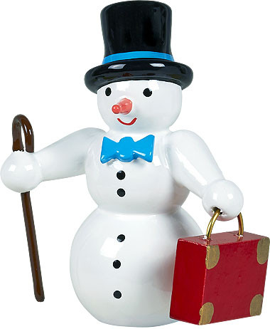 Ellmann Schneemann - mit Koffer und Zylinder Ellmann Schneemann - mit Koffer und Zylinder
