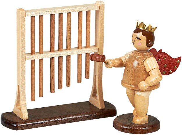 Ellmann Engel mit Röhrenglockenspiel, natur mit Krone Ellmann Engel mit Röhrenglockenspiel, natur mit Krone