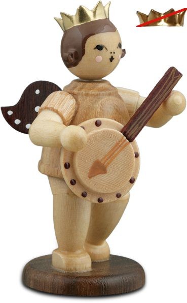 Ellmann Engel mit Banjo - ohne Krone, natur Ellmann Engel mit Banjo - ohne Krone, natur