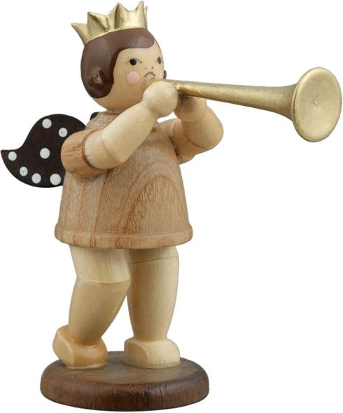 Ellmann Engel mit Fanfare - mit Krone, natur Ellmann Engel mit Fanfare - mit Krone, natur