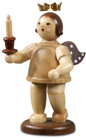 Ellmann Adventengel mit Licht - mit Krone, natur Ellmann Adventengel mit Licht - mit Krone, natur