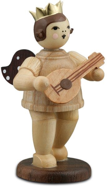 Ellmann Engel mit Mandoline - mit Krone, natur Ellmann Engel mit Mandoline - mit Krone, natur