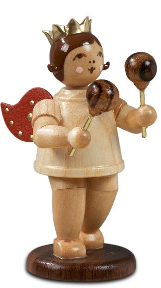 Ellmann Engel mit Maracas - mit Krone, natur Ellmann Engel mit Maracas - mit Krone, natur