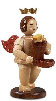 Ellmann Geschenkeengel mit Nikolausstiefel - mit Krone, natur Ellmann Geschenkeengel mit Nikolausstiefel - mit Krone, natur