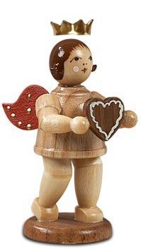 Ellmann Geschenkeengel mit Pfefferkuchenherz - mit Krone, natur Ellmann Geschenkeengel mit Pfefferkuchenherz - mit Krone, natur