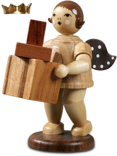 Ellmann Geschenkeengel mit Pakete - mit Krone, natur Ellmann Geschenkeengel mit Pakete - mit Krone, natur