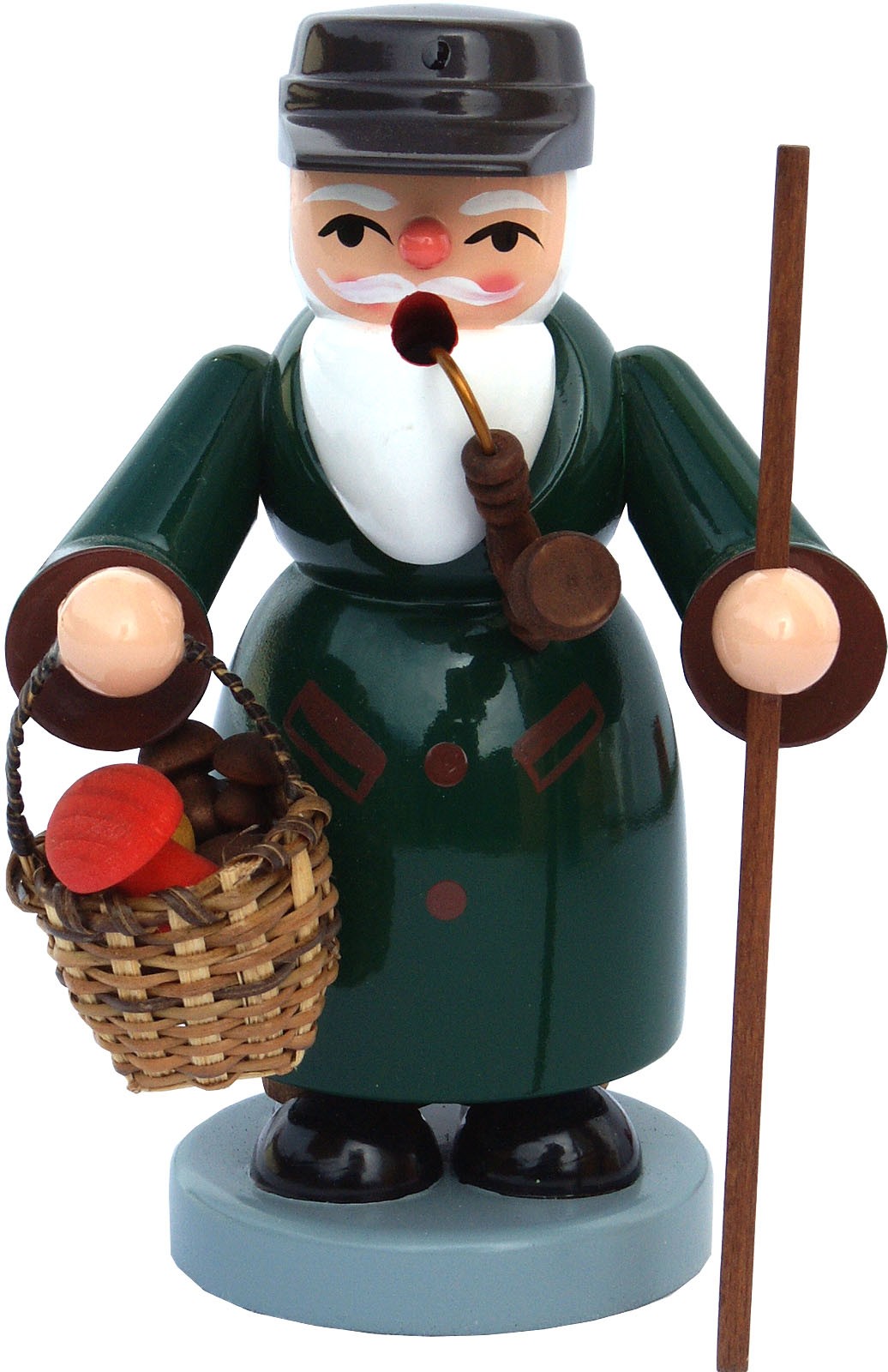 Erzgebirgische Holzkunst Gahlenz Räuchermann Pilzsammler Erzgebirgische Holzkunst Gahlenz Räuchermann Pilzsammler