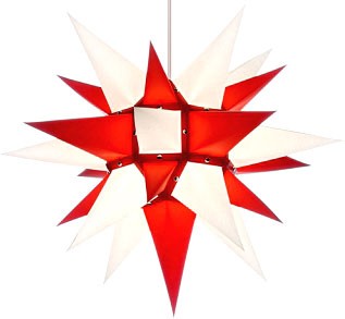 Herrnhuter Stern I4, weiß/rot - 40 cm Herrnhuter Stern I4, weiß/rot - 40 cm