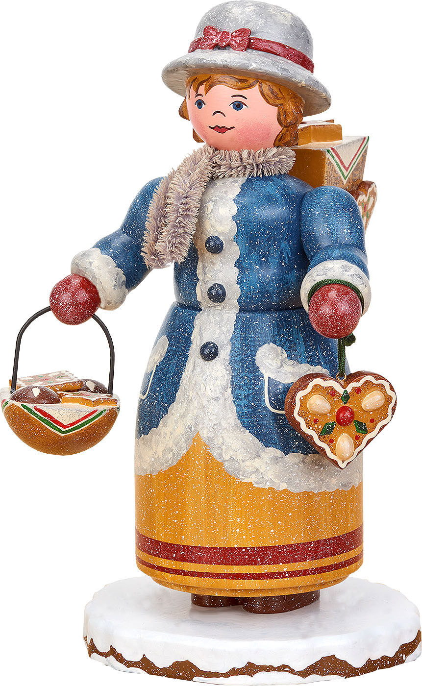 Hubrig Volkskunst Räuchermann Winterkinder Lebkuchenhändlerin Hubrig Volkskunst Räuchermann Winterkinder Lebkuchenhändlerin