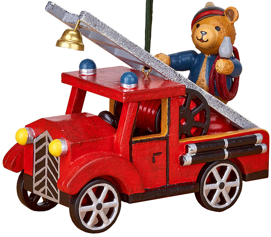 Hubrig Volkskunst Baumbehang Feuerwehr mit Teddy Hubrig Volkskunst Baumbehang Feuerwehr mit Teddy