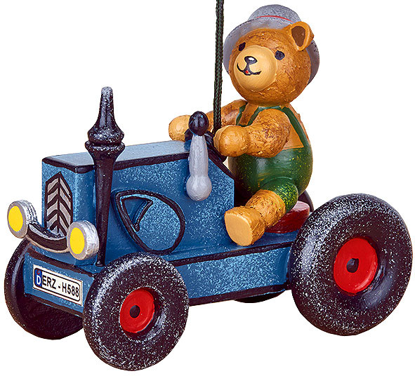 Hubrig Volkskunst Baumbehang Traktor mit Teddy Hubrig Volkskunst Baumbehang Traktor mit Teddy