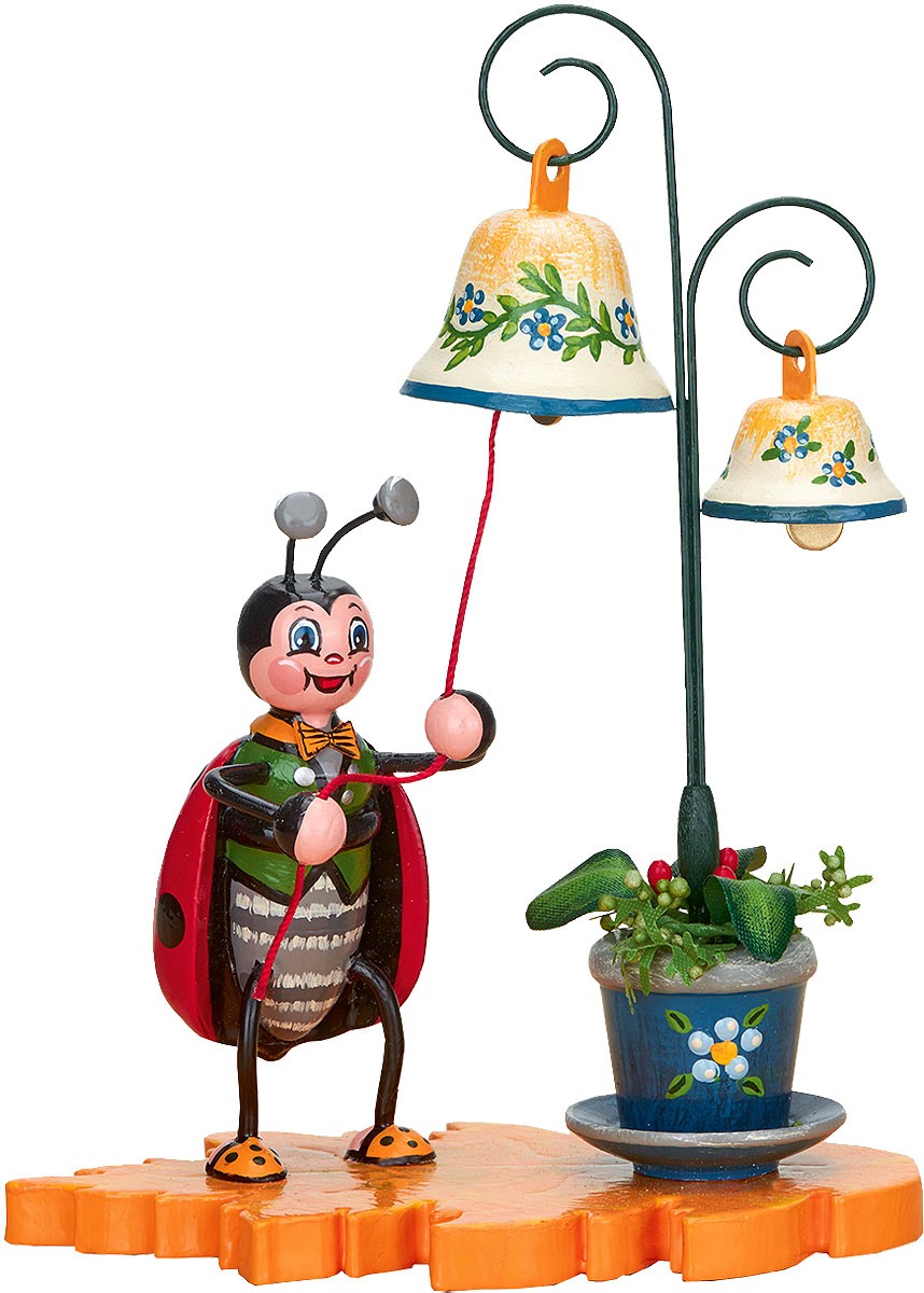 Hubrig Volkskunst Käfer - Marienkäfer mit Glockenspiel Hubrig Volkskunst Käfer - Marienkäfer mit Glockenspiel