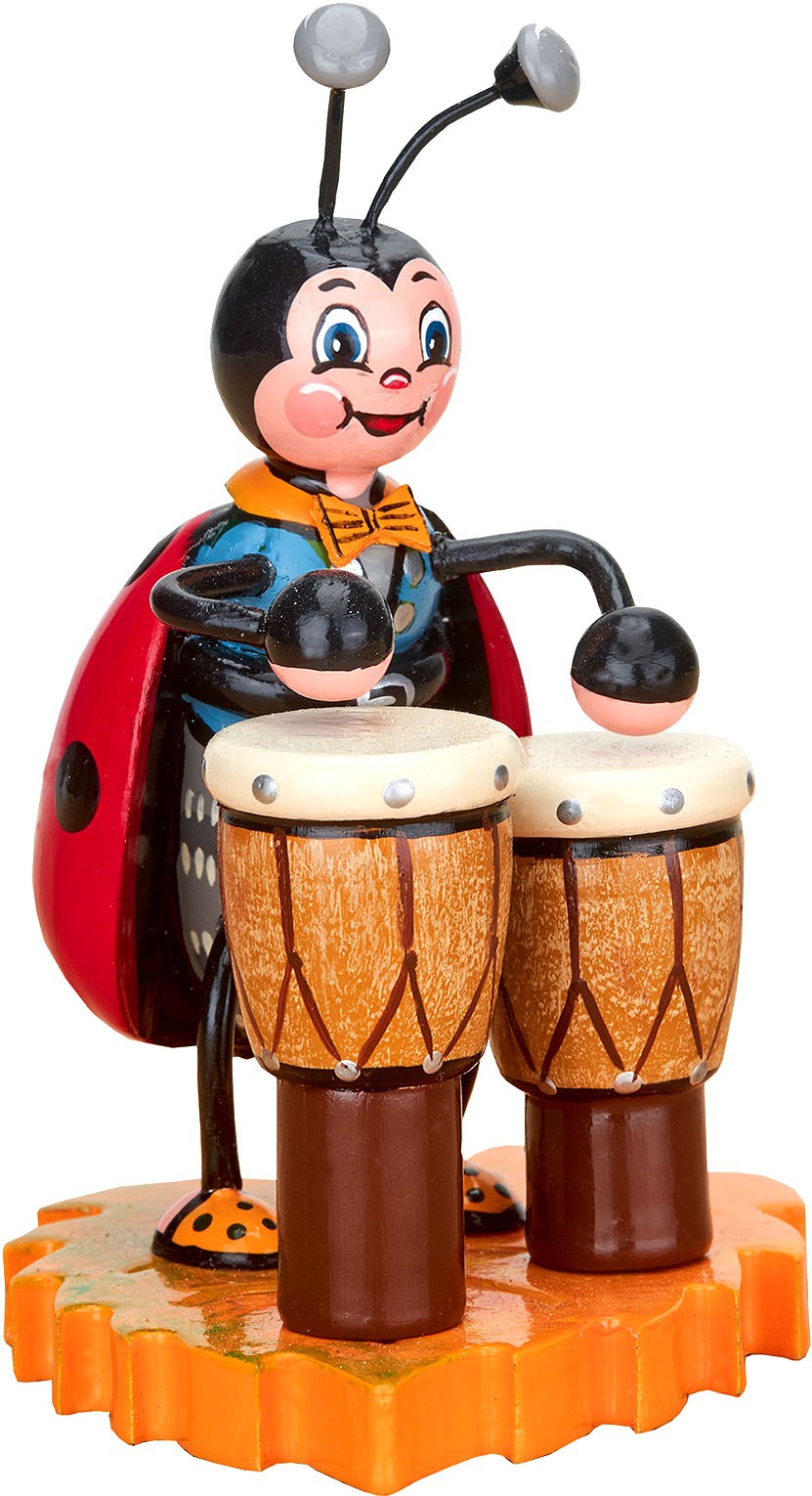 Hubrig Volkskunst Käfer - Marienkäfer mit Bongo Hubrig Volkskunst Käfer - Marienkäfer mit Bongo