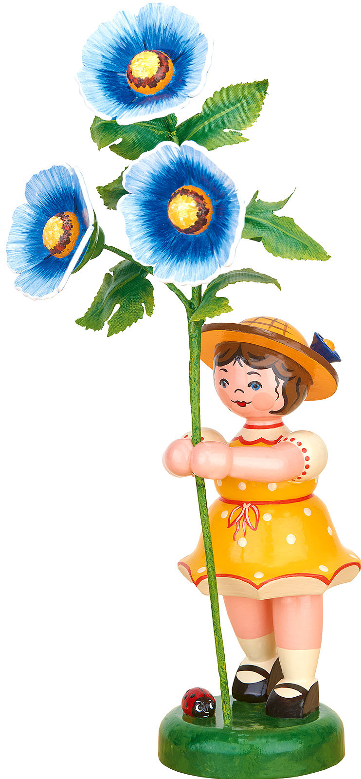 Hubrig Volkskunst Blumenkinder - Mädchen - Malve - blau Hubrig Volkskunst Blumenkinder - Mädchen - Malve - blau