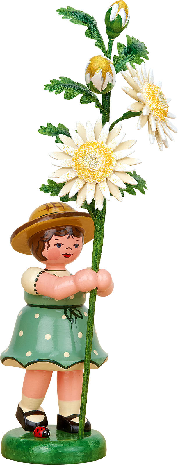 Hubrig Volkskunst Blumenkind - Mädchen mit Edelweißmargerite Hubrig Volkskunst Blumenkind - Mädchen mit Edelweißmargerite