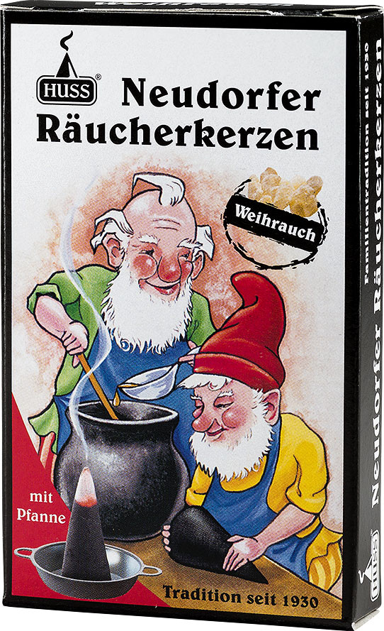 Huss Neudorfer Räucherkerzen mit Pfannlunterteil Weihrauch Huss Neudorfer Räucherkerzen mit Pfannlunterteil Weihrauch