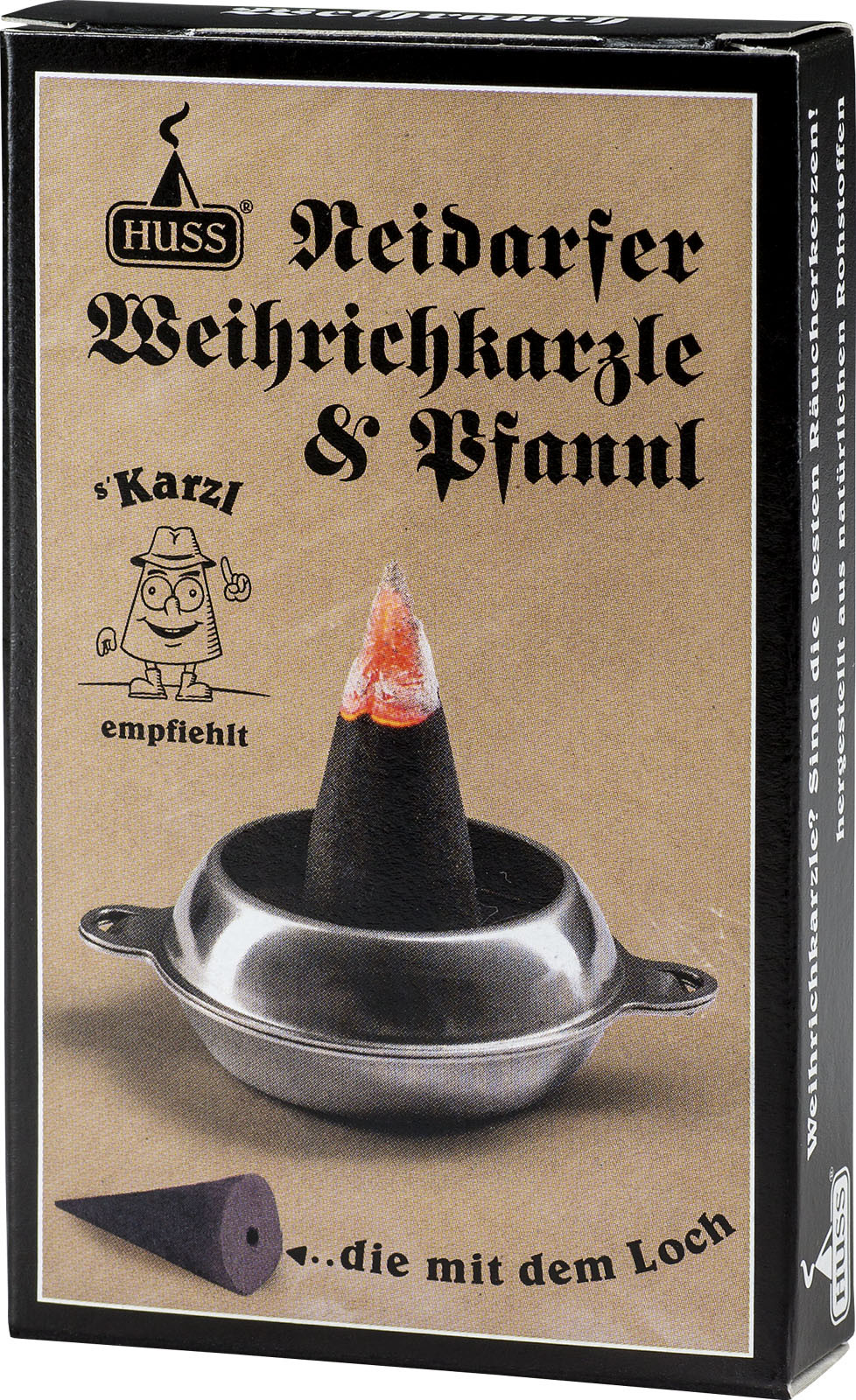 Huss Feine Räucherkerzen mit Karzlpfannl - Weihrauch Huss Feine Räucherkerzen mit Karzlpfannl - Weihrauch