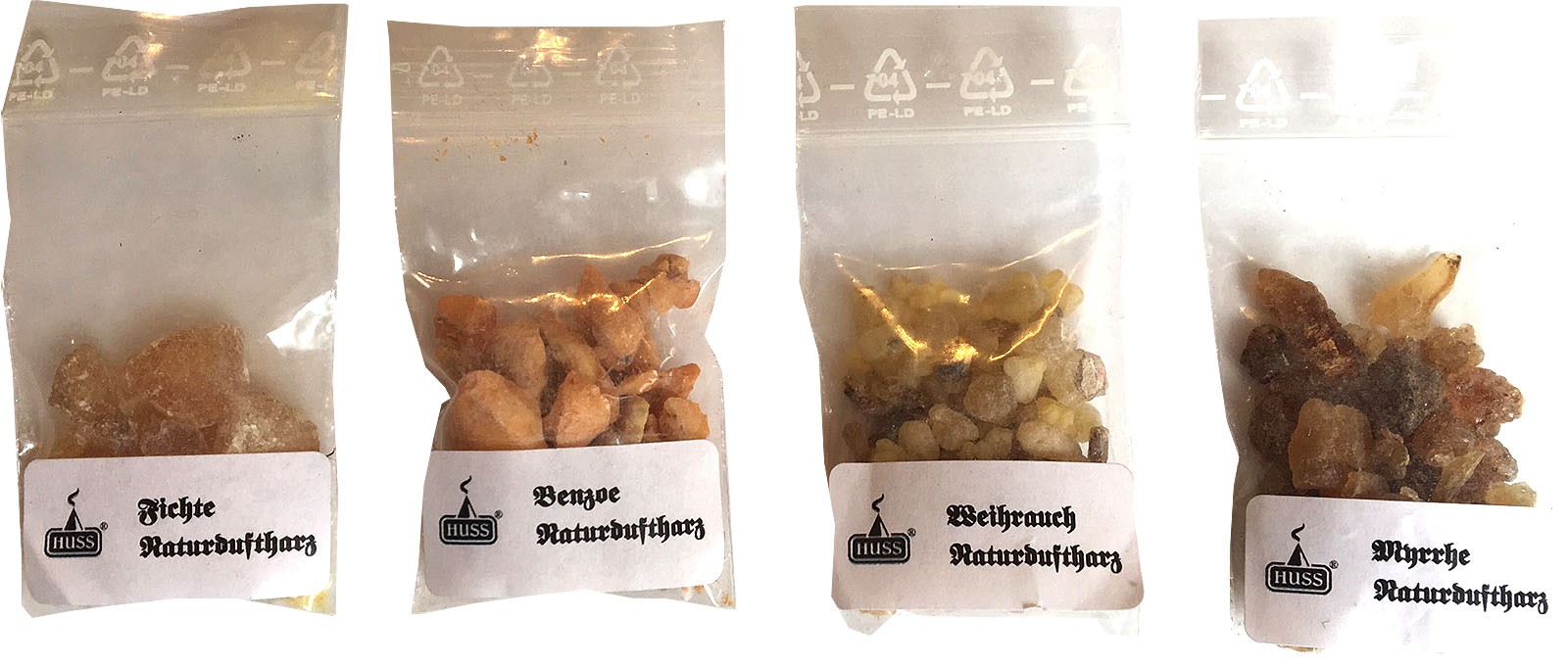 Jürgen Huss Naturduftharze - 4er Pack gemischt