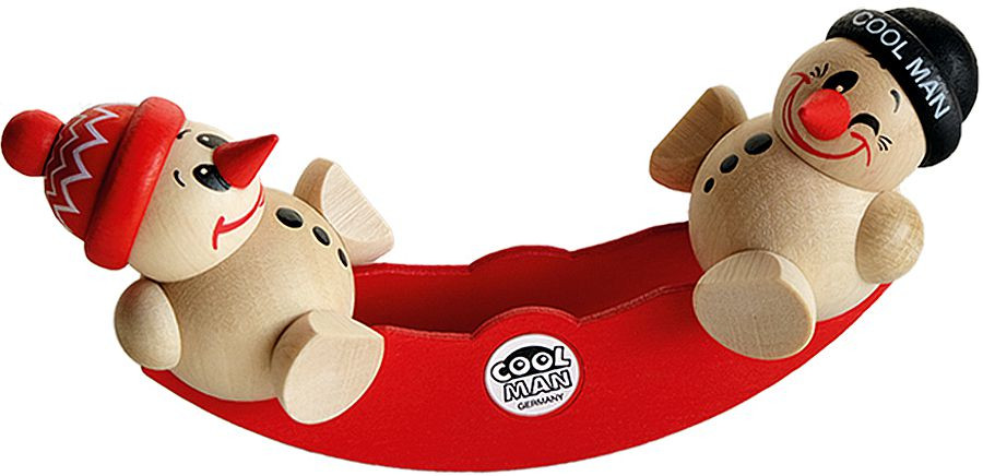 Karsten Braune Holzfigur Cool Man - Fritz und Freddy in der Wippe Karsten Braune Holzfigur Cool Man - Fritz und Freddy in der Wippe