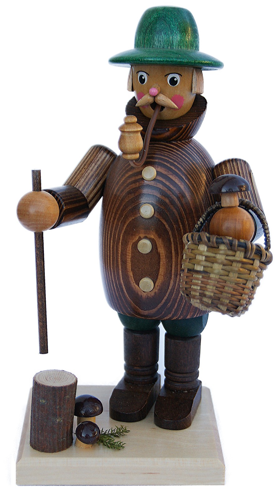 Krauß Räuchermann Pilzsucher mit brauner Jacke Krauß Räuchermann Pilzsucher mit brauner Jacke