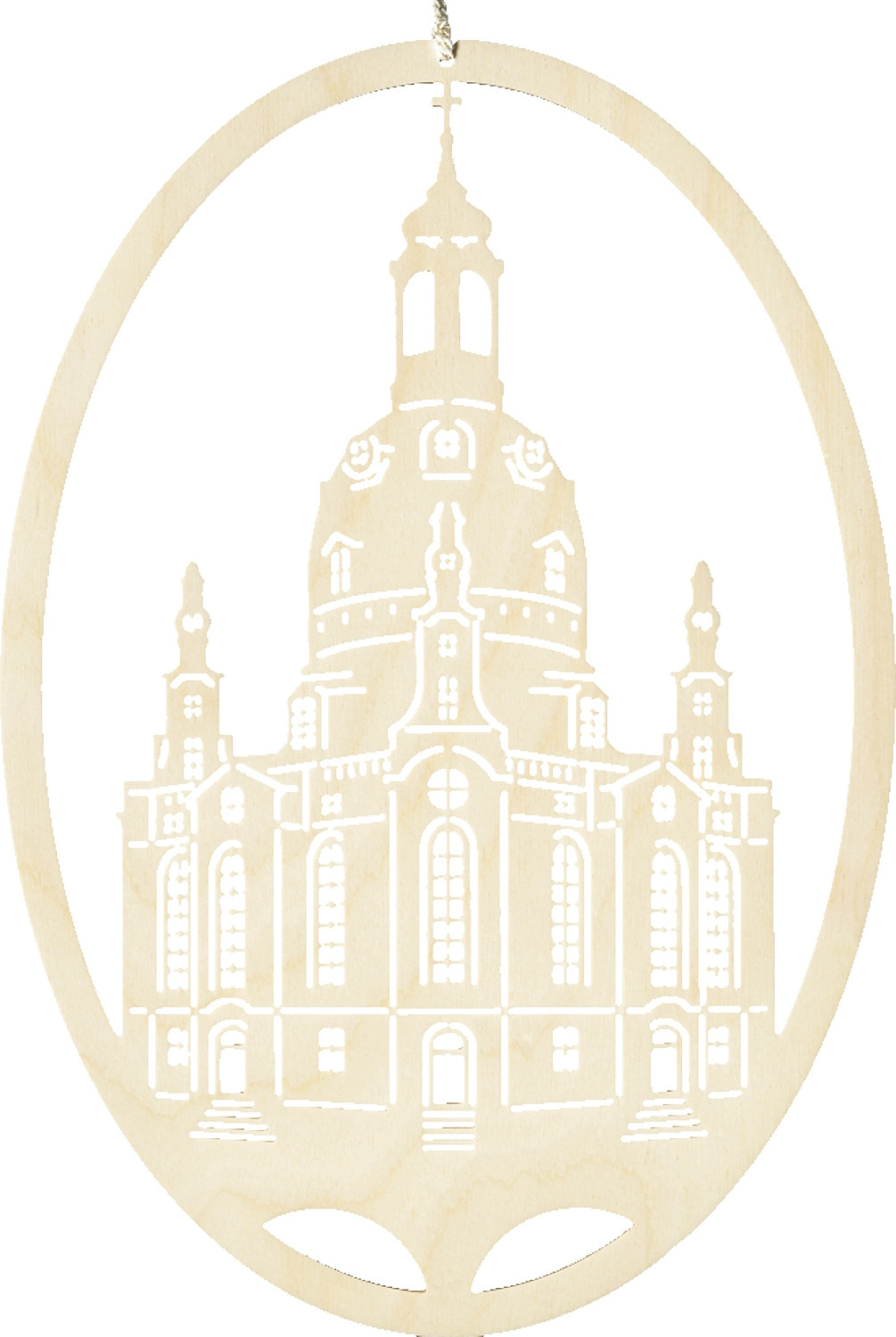 Taulin Fensterbild Frauenkirche - oval Taulin Fensterbild Frauenkirche - oval