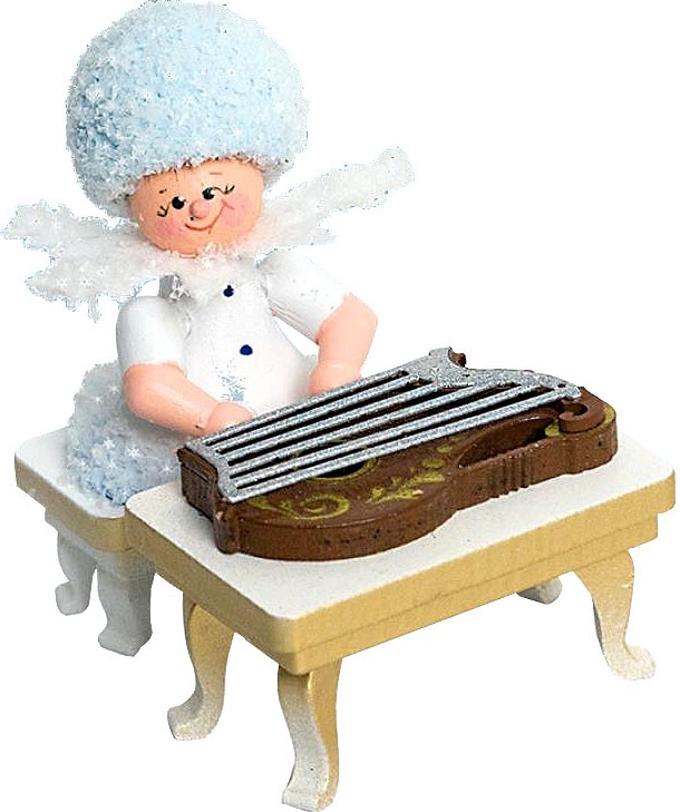 Drechslerei Kuhnert Schneeflöckchen mit Zither Drechslerei Kuhnert Schneeflöckchen mit Zither