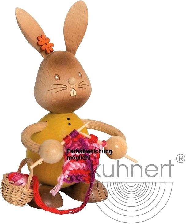 Drechslerei Kuhnert Stupsi Hase mit Strickzeug Drechslerei Kuhnert Stupsi Hase mit Strickzeug