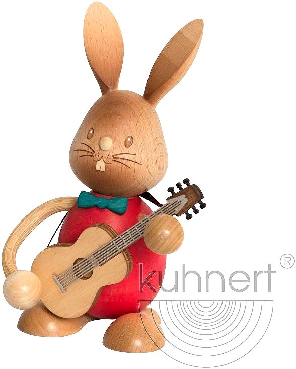 Drechslerei Kuhnert Stupsi Hase mit Gitarre Drechslerei Kuhnert Stupsi Hase mit Gitarre