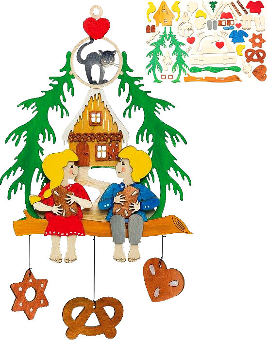 Drechslerei Kuhnert Bastelset Fensterbild Hänsel & Gretel Drechslerei Kuhnert Bastelset Fensterbild Hänsel & Gretel