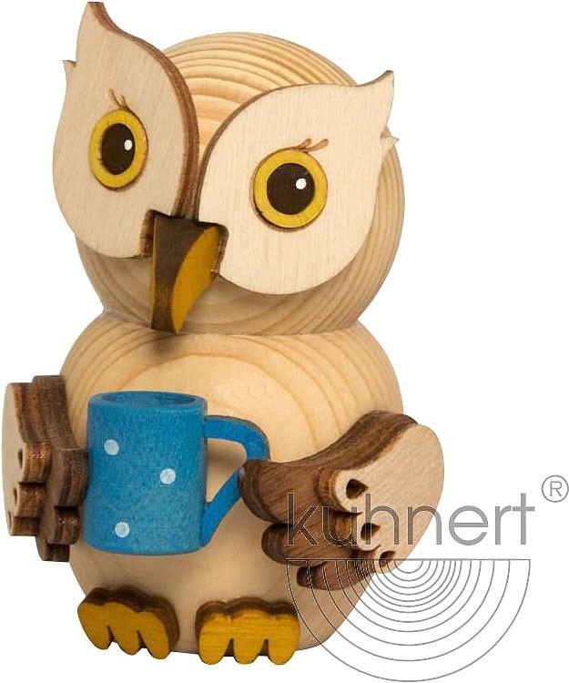 Drechslerei Kuhnert Mini-Eule mit Becher Drechslerei Kuhnert Mini-Eule mit Becher