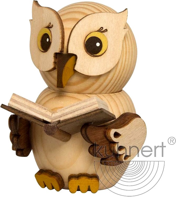 Drechslerei Kuhnert Mini-Eule mit Buch Drechslerei Kuhnert Mini-Eule mit Buch