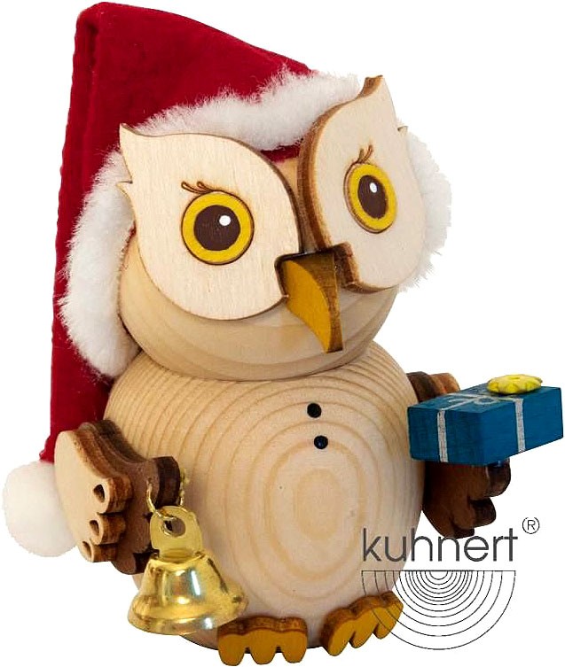 Drechslerei Kuhnert Mini-Eule Weihnachtsmann