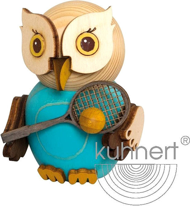 Drechslerei Kuhnert Mini-Eule mit Tennisschläger Drechslerei Kuhnert Mini-Eule mit Tennisschläger