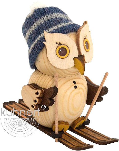 Drechslerei Kuhnert Mini-Eule mit Ski Drechslerei Kuhnert Mini-Eule mit Ski